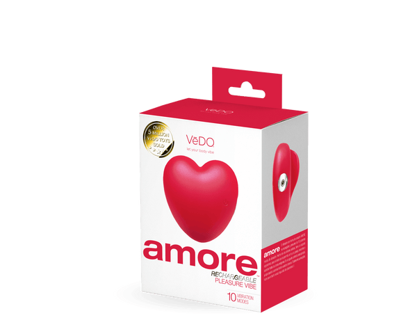 Amore Rechargeable Pleasure Vibe - Red - US Stores