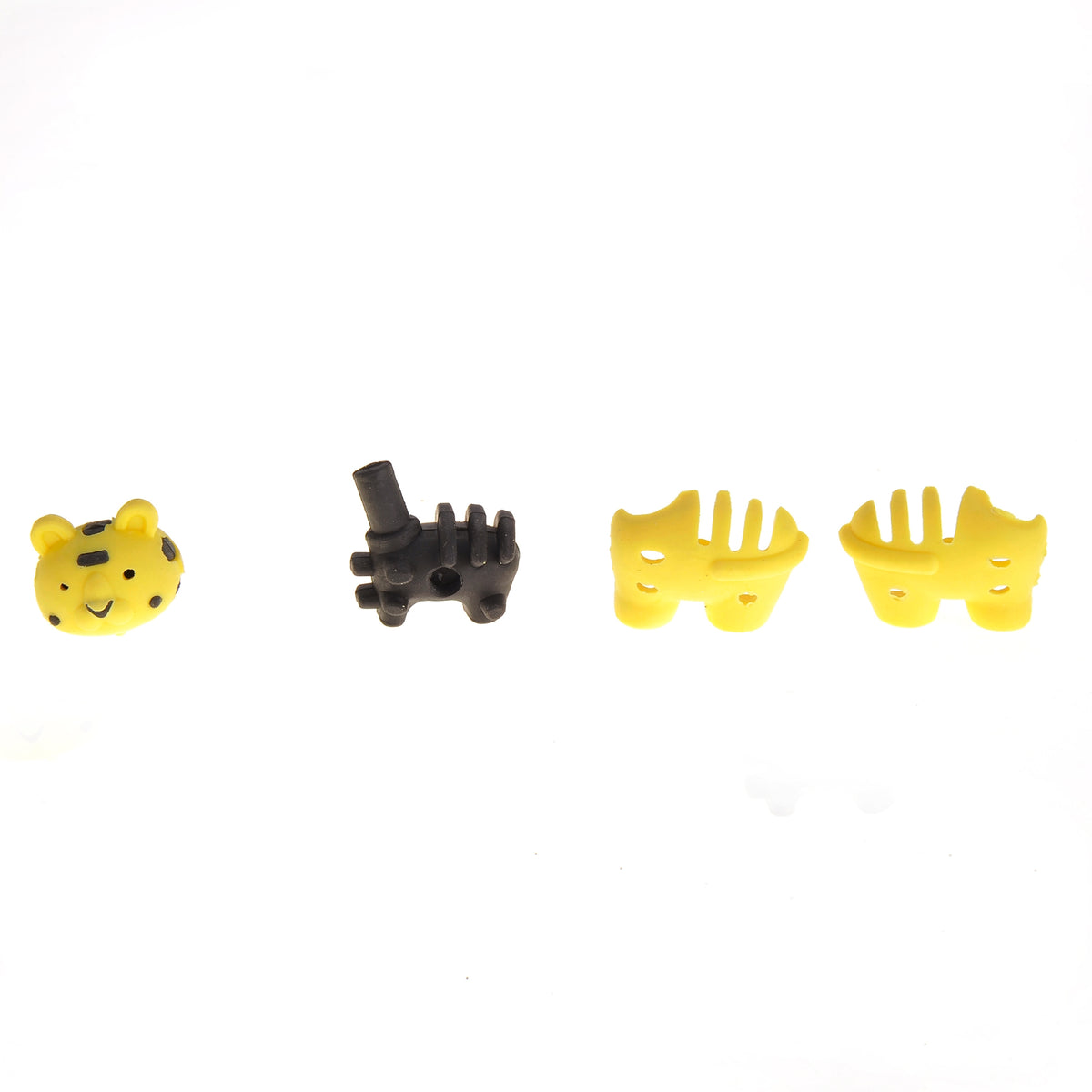 Animal-shaped 3D erasers designed as fun take-apart puzzles