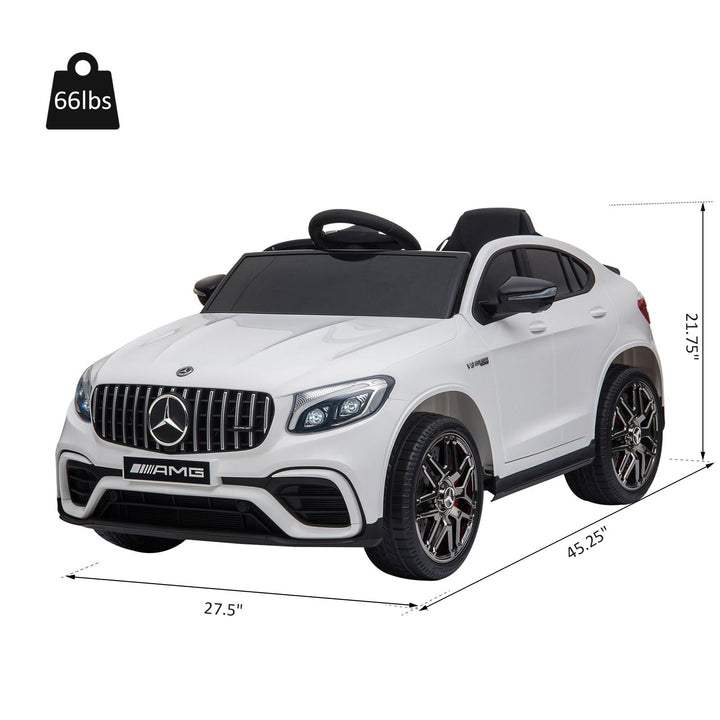 Aosom 12V Kids Ride - On Car Electric Toy Car, Licensed Mercedes - Benz with Remote Control 2 Speeds MP3 Light Horn Suspension White - US Stores