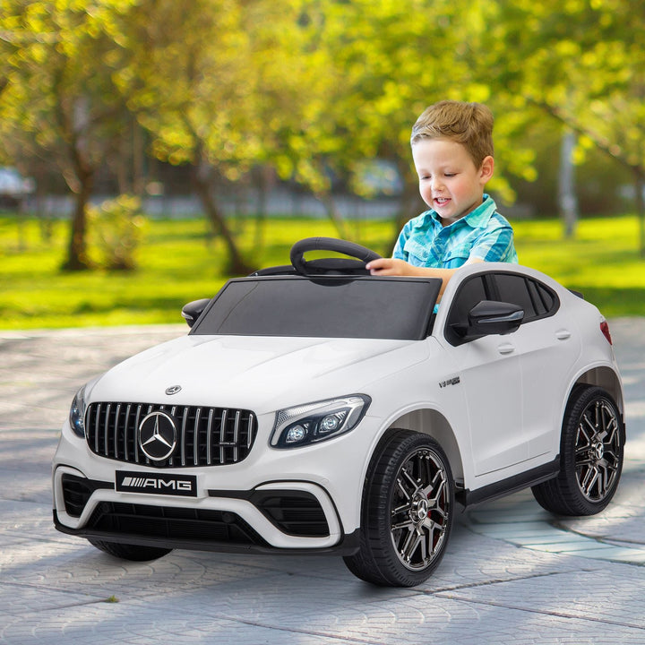 Aosom 12V Kids Ride - On Car Electric Toy Car, Licensed Mercedes - Benz with Remote Control 2 Speeds MP3 Light Horn Suspension White - US Stores