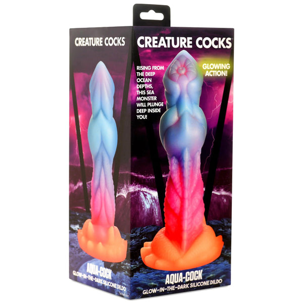 Aqua - Cock Glow - in - the - Dark Silicone Dildo - US Stores