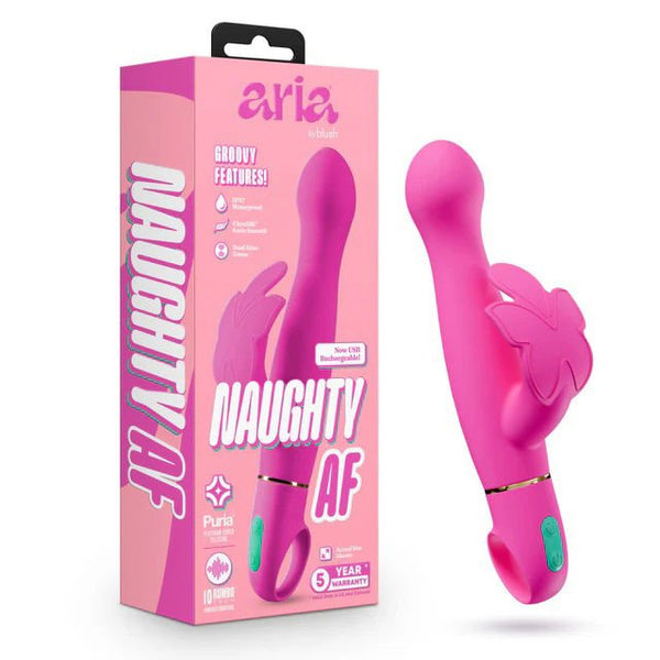 Aria - Naughty Af 2.0 - Rechargeable Vibe - Plum - US Stores