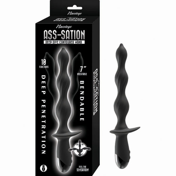 Ass - Sation Deep Dive Contoured Wand - Black - US Stores