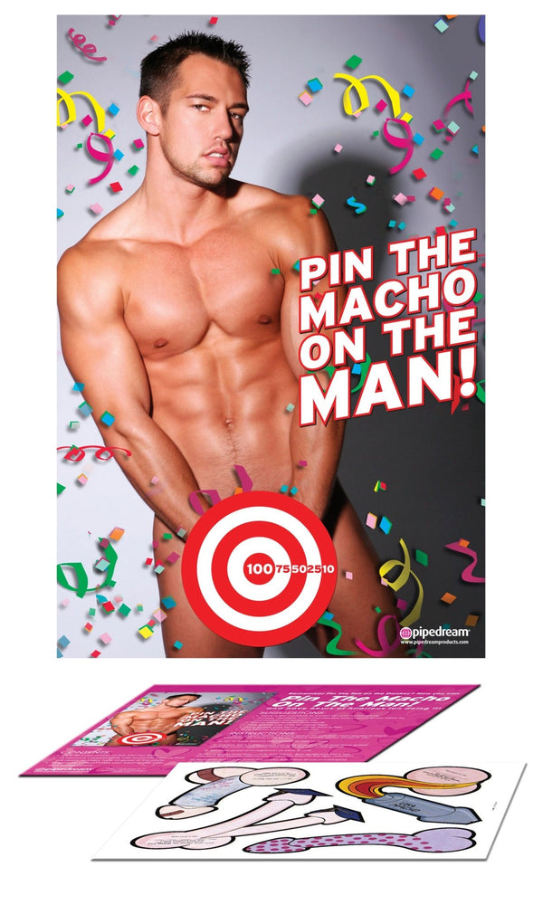Bachelorette Party Favors - Pin the Macho on the Man - US Stores