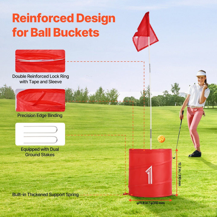 Backyard Golf Game 3 Hole Portable Outdoor Bucket Golf Game for Kids and Adults - US Stores