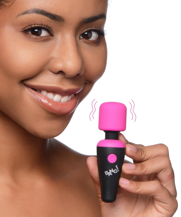 Bang - 10x Vibrating Mini Silicone Wand - Pink - US Stores