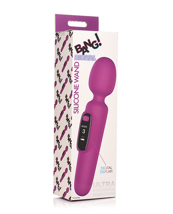 Bang Digital Silicone Wand - Purple - US Stores
