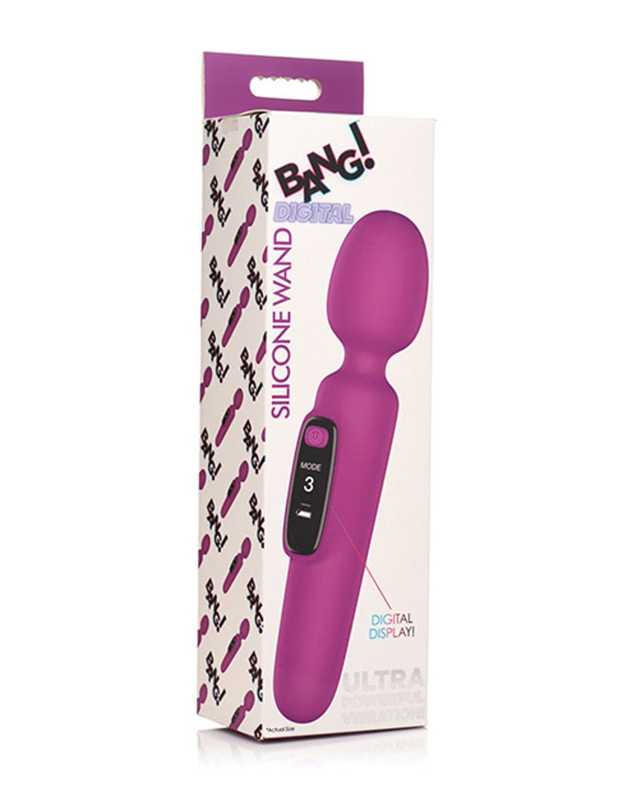 Bang Digital Silicone Wand - Purple - US Stores