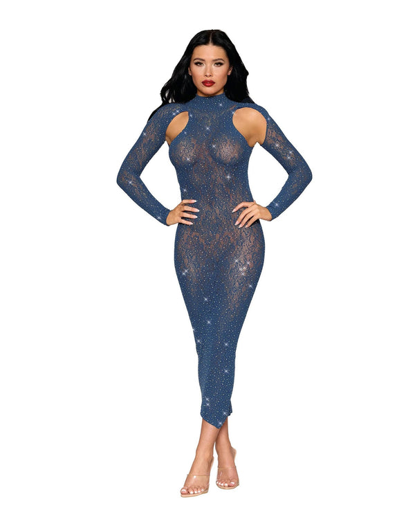 Bodystocking Gown Dmnd - One Size - Navy - US Stores