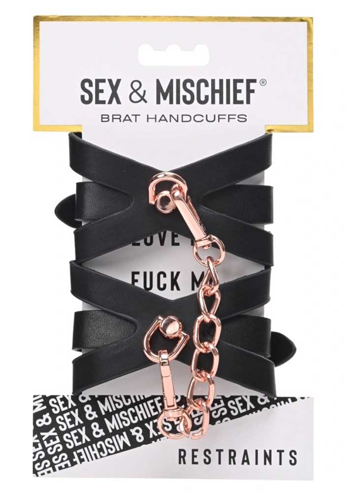 Brat Handcuffs - Black / Rose Gold - US Stores