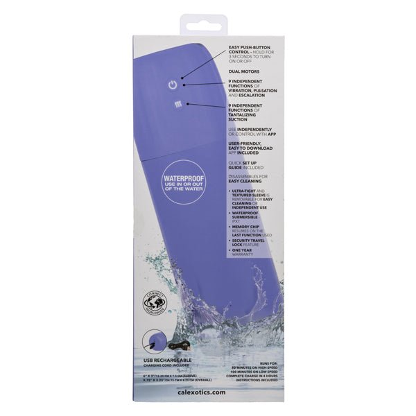 Calexotics Connect Stroker with Vibration and Suction - Purple - US Stores