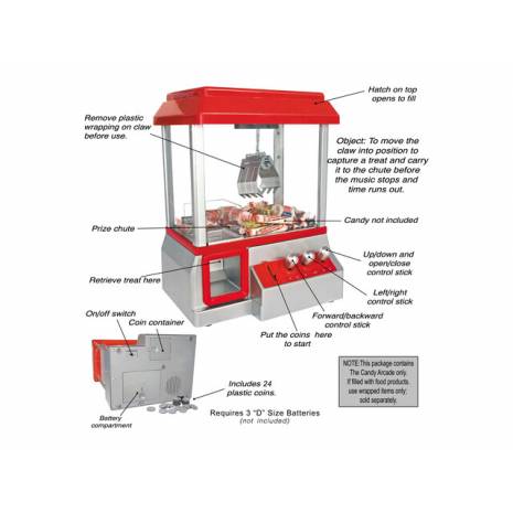 Carnival Crane Claw Game - With Animation And Sounds - US Stores