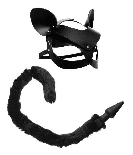Cat Tail Anal Plug and Mask Set - US Stores