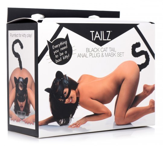 Cat Tail Anal Plug and Mask Set - US Stores