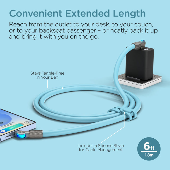 Chunky180° 6ft USB - C to USB - C Cable | 100W Fast Charging, Rotating Tips - US Stores