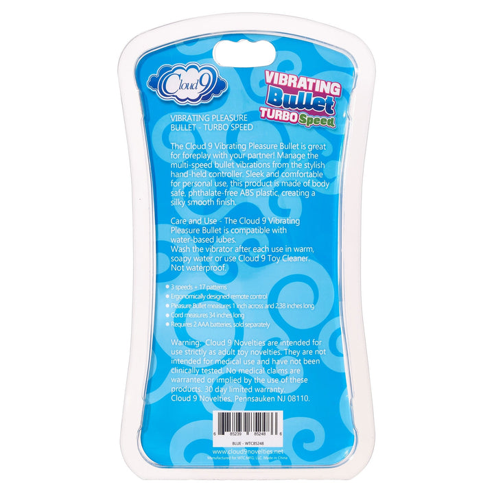 Cloud 9 3 Speed Bullet With Remote - Blue - US Stores