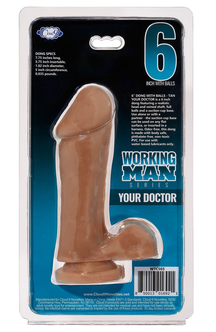 Cloud 9 Working Man 6 Inch With Balls - Your Doctor - Tan - US Stores