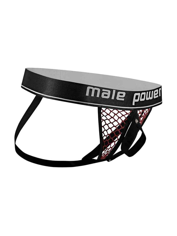 Cock Pit Net Cock Ring Jock - S/ M - Burgundy - US Stores