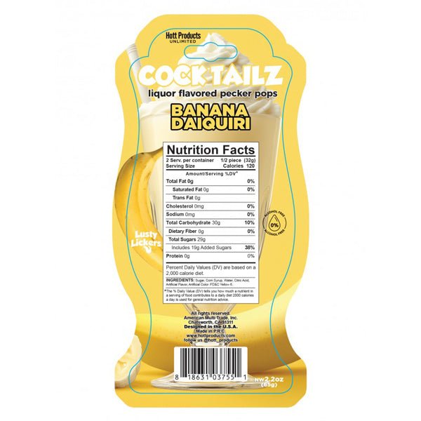 Cocktailz Banana Daiquiri Pecker Pop - US Stores
