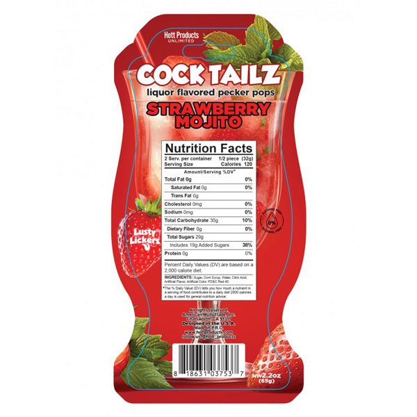 Cocktailz Strawberry Mojito Pecker Pop - US Stores