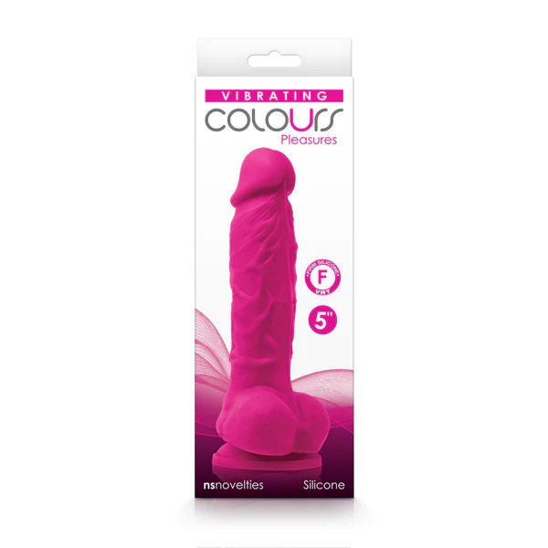 Colours Pleasures Vibrating 5" Dildo - Pink - US Stores