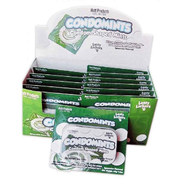 Condomints Spearmints Flavor Condoms Shaped Mints Display - US Stores