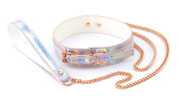 Cosmo Bondage - Collar and Leash - Rainbow - US Stores