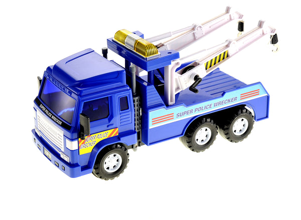 AZ Import Big Heavy Duty Police Tow Truck With Friction Power - US Stores