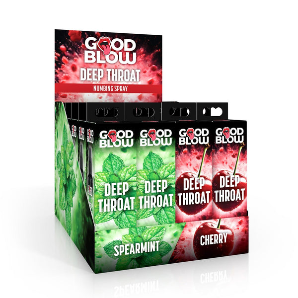 Deep Throat Numbing Spray Pop Display - Cherry/spearmint 24 Pcs - US Stores
