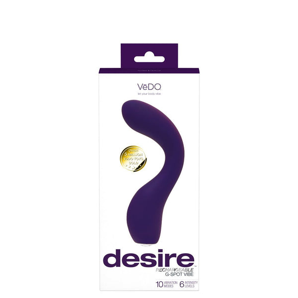 Desire Rechargeable G - Spot Vibe - Purple - US Stores
