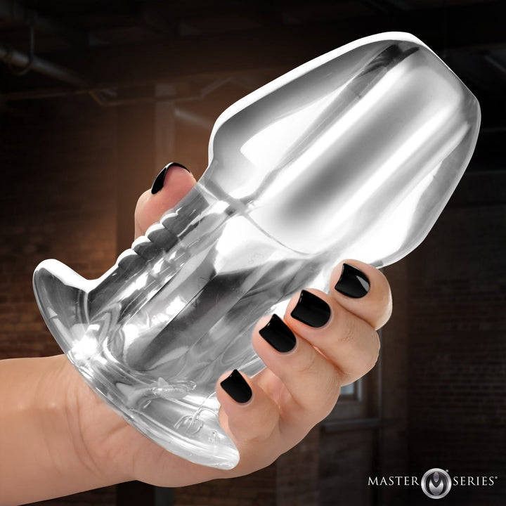 Dicked Clear Hollow Anal Plug - X - Large - US Stores