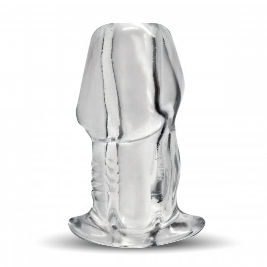 Dicked Clear Hollow Anal Plug - X - Large - US Stores