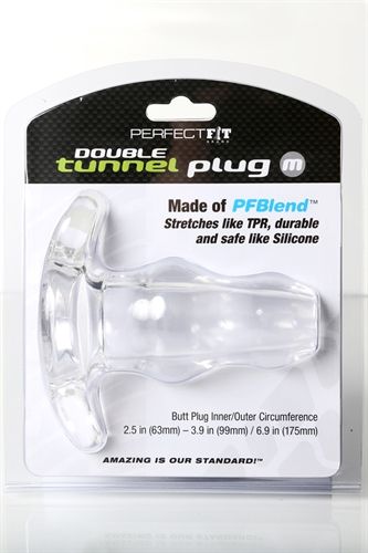 Double Tunnel Plug Medium - Clear - US Stores