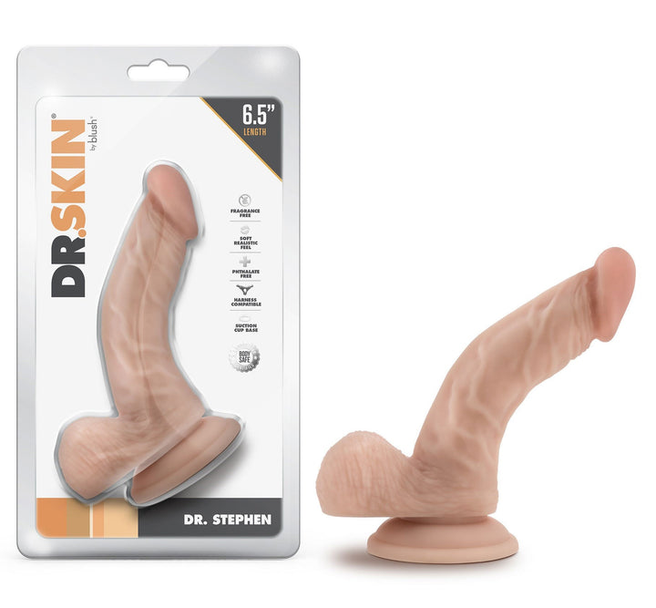 Dr. Skin - Dr. Stephen - 6.5 Inch Dildo With Balls - Beige - US Stores