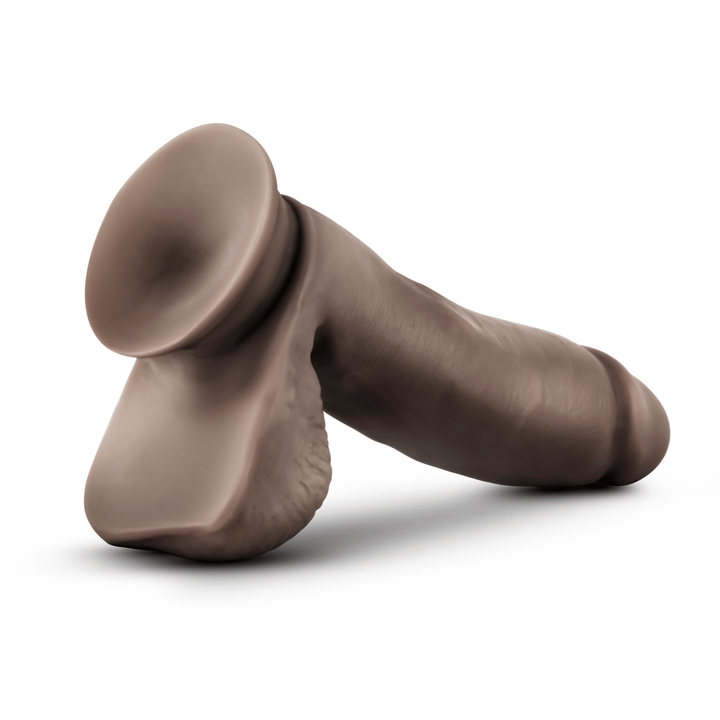 Dr. Skin Glide - 7 Inch Self Lubricating Dildo With Balls - Chocolate - US Stores