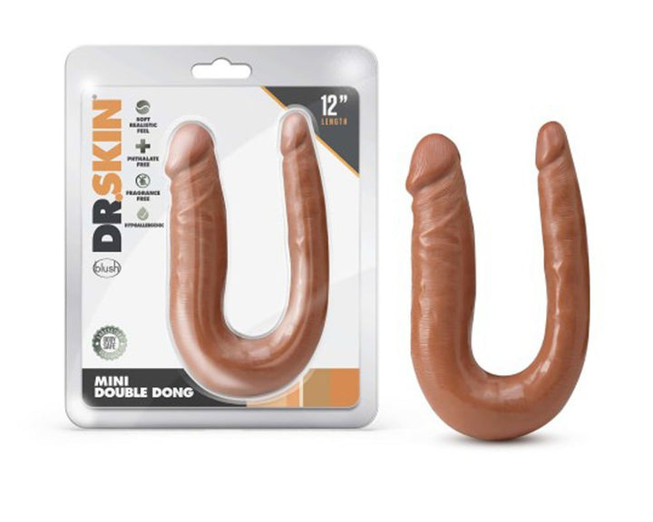 Dr. Skin Mini Double Dong - Mocha - US Stores