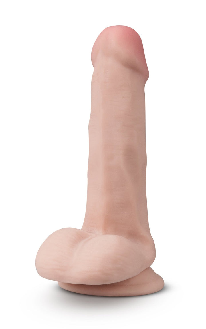 Dr. Skin Plus - 6 Inch Posable Dildo With Balls - Vanilla - US Stores