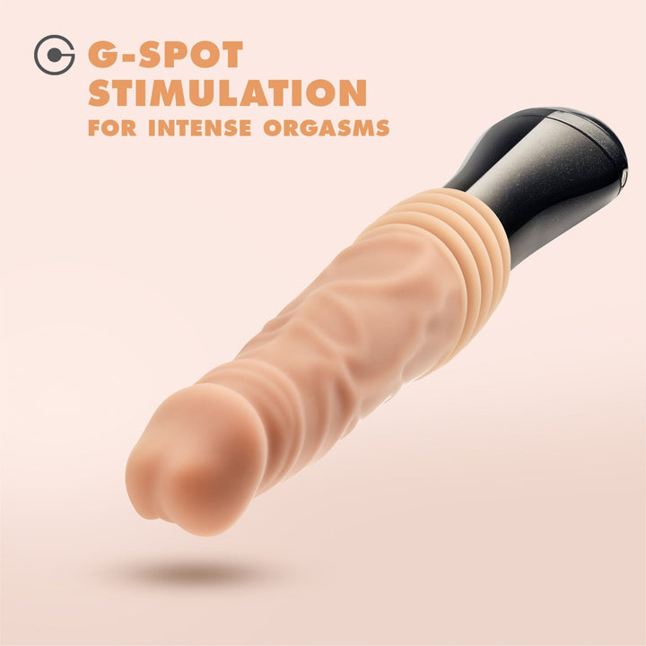 Dr. Skin Silicone - Dr. Knight - Thrusting Gyrating Vibrating Dildo - Beige - US Stores