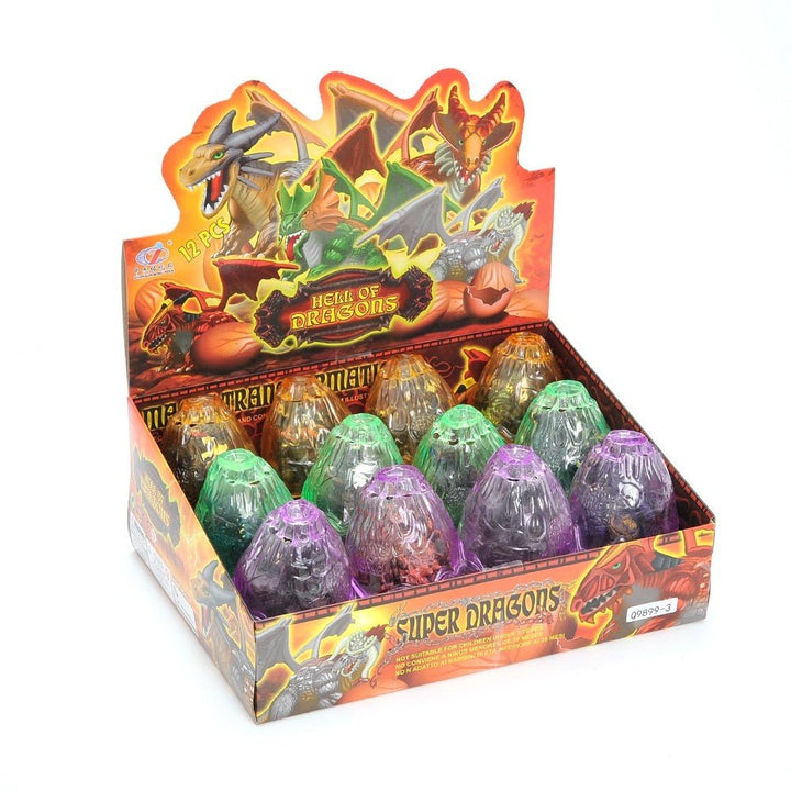 Dragon Figurine Puzzles In Hatching Jurrasic Eggs (12 Eggs Per Pack) - US Stores