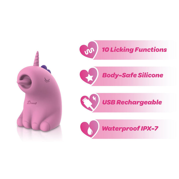 Dreamii Licks Licking Unicorn Stimulator - Mystical Pink - US Stores