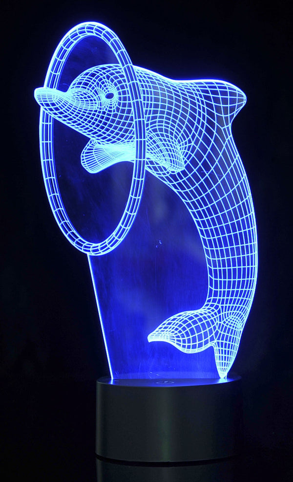 3D Dolphin  Laser Cut Precision LED Lights