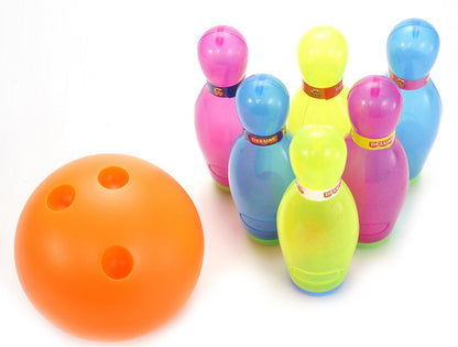 Kids’ Bowling Set – 6 Colorful 7-Inch Pins & Ball