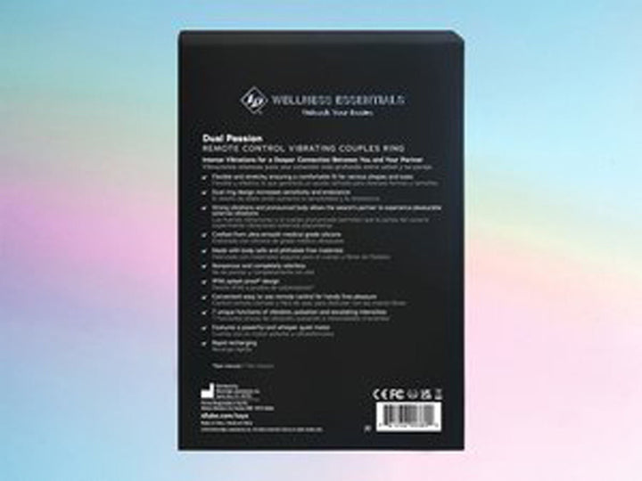 Dual Passion Remote Control Vibrating Couples Ring - Blue - US Stores