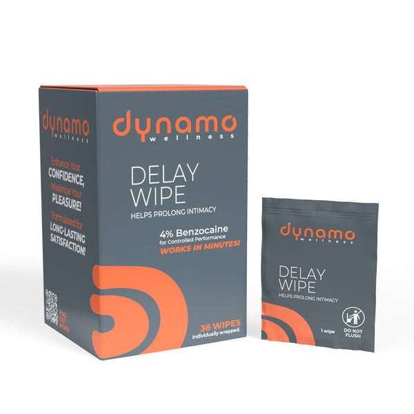 Dynamo Wellness Delay Wipe 4% - 36 Pack - US Stores