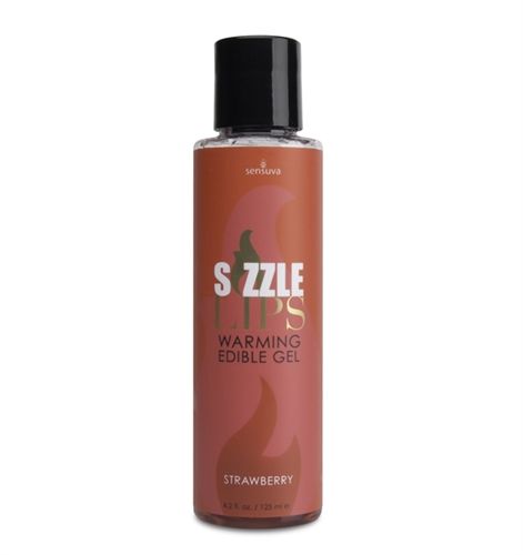 Sizzle Lips Warming Edible Gel - Strawberry - 4.2 Oz.