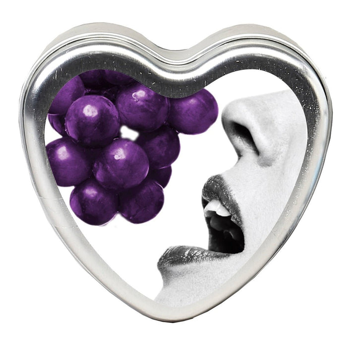 Edible Heart Candle - Grape - 4 Oz. - US Stores