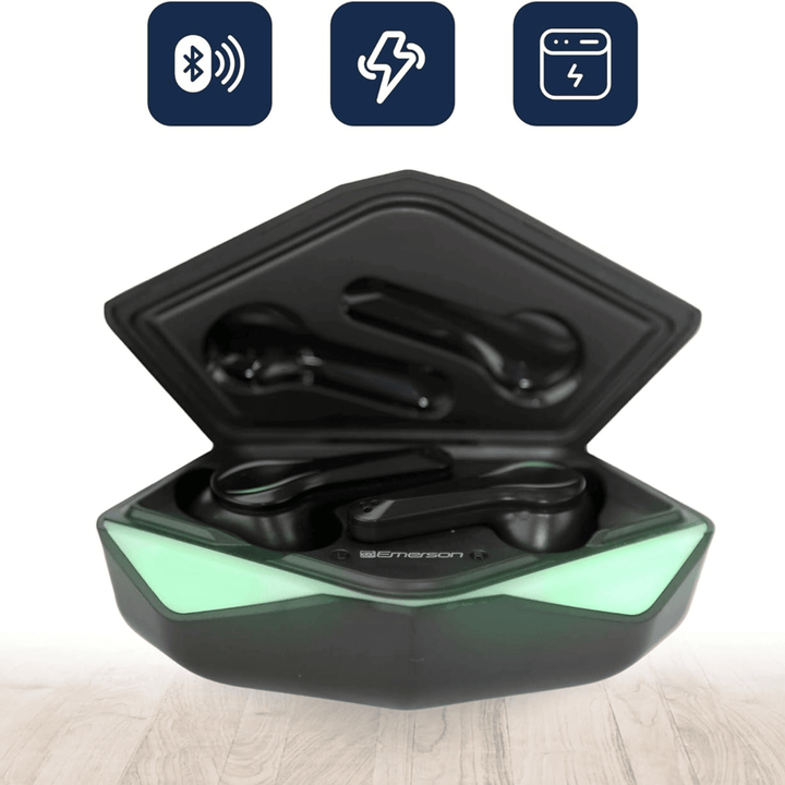 Emerson True Wireless Gaming Earbuds with Charging Case - US Stores