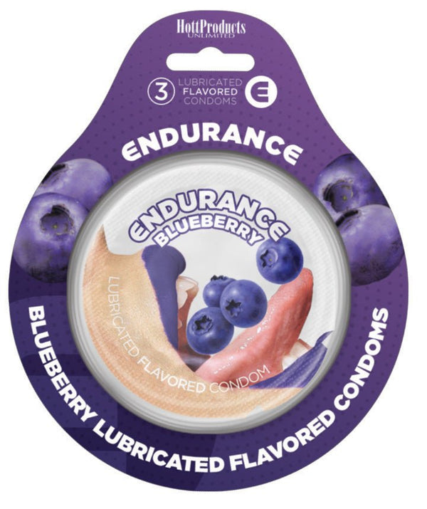 Endurance Condoms - Blueberry - 3 Pack - US Stores