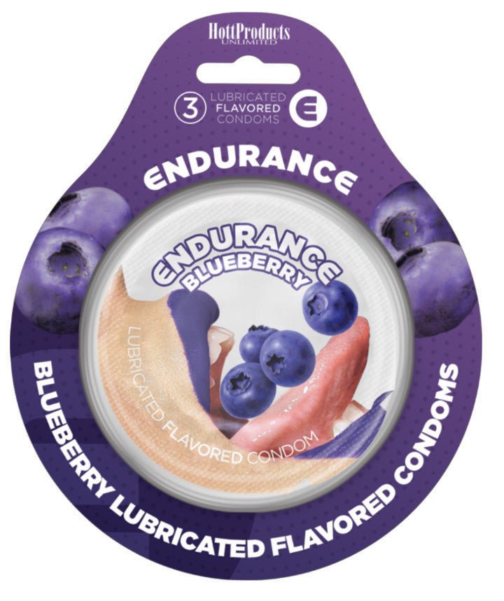 Endurance Condoms - Blueberry - 3 Pack - US Stores