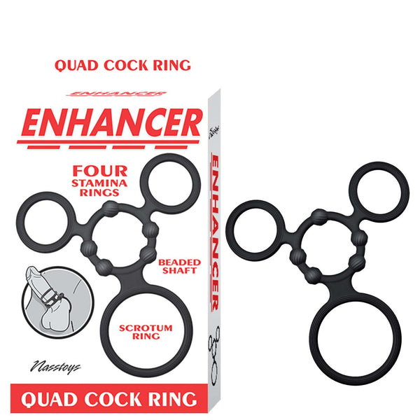 Enhancer Quad Cockring - Black - US Stores